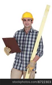 Site inspector with clip board