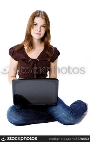 Sitting With Laptop
