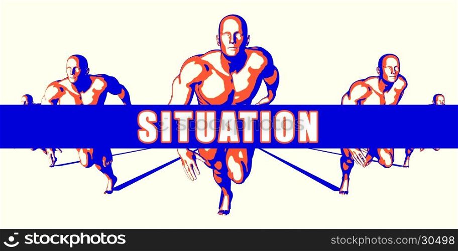 Situation as a Competition Concept Illustration Art. Situation