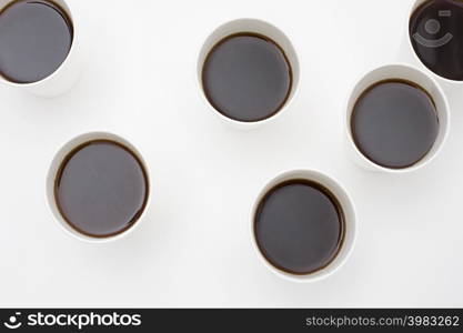 Six cups of coffee