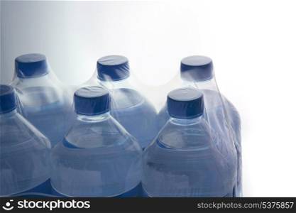 Six pack of mineral water