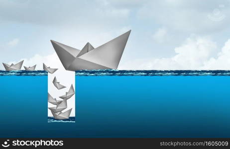Size advantage concept and big business advantages idea as barrier challenges and obstacles for small business but no obstacle for huge companies as winners and losers symbol in a 3D illustration style.