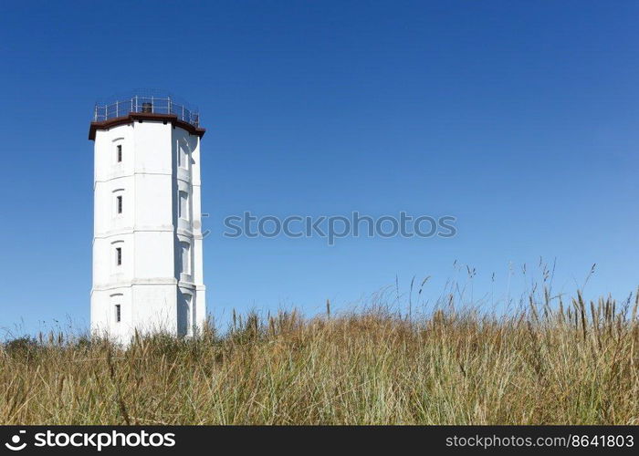 Skagen's white lighthouse in Denmark 