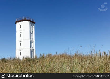 Skagen's white lighthouse in Denmark 