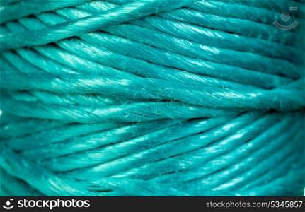 Skein of green rope for use as background