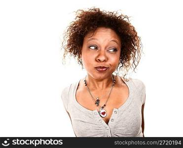 Skeptical African American Woman