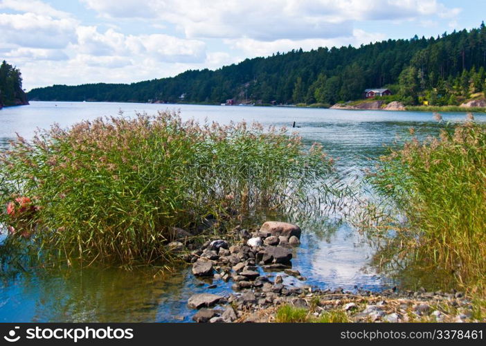 Skerry archipelago. scenery in the skerry archipelago near Turku