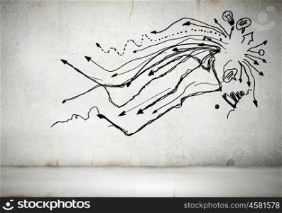 Sketch background image. Sketch background image. Business plan and ideas
