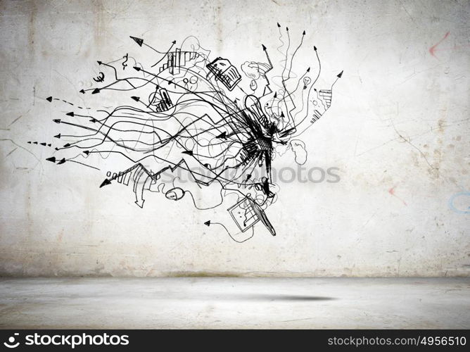 Sketch background image. Sketch background image. Business plan and ideas