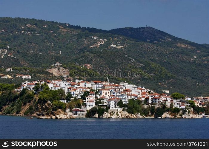 Skiathos,Greece,view from the ferry