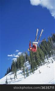 Skier Somersaulting