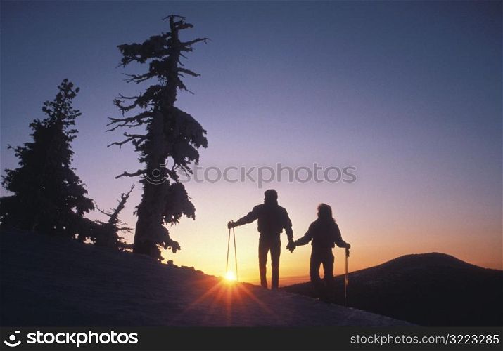 Skiing Couple