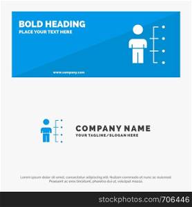 Skills, Abilities, Employee, Human, Man, People SOlid Icon Website Banner and Business Logo Template