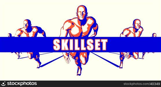 Skillset as a Competition Concept Illustration Art. Skillset