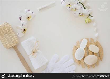 skin care products flowers white orchids
