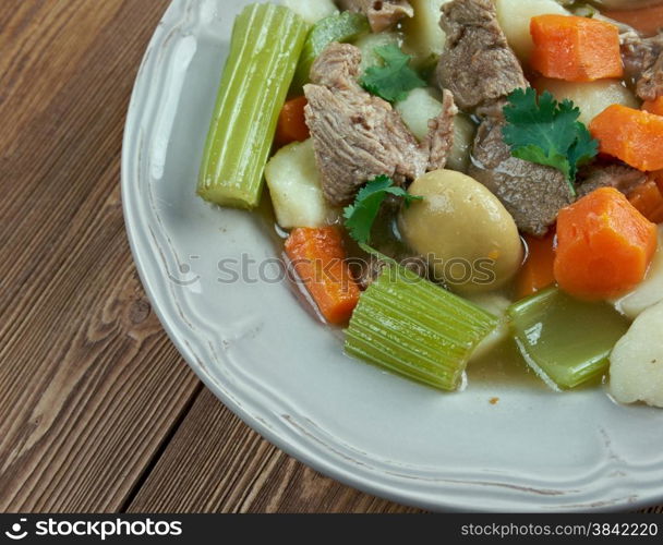 Skirts and kidneys - Irish stew made from pork and pork kidneys.