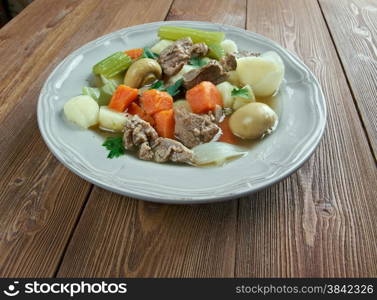 Skirts and kidneys - Irish stew made from pork and pork kidneys.
