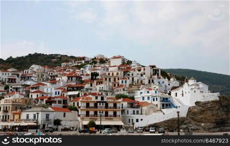 Skopelos town on the same name Mediterranean island,Greece