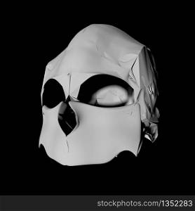 Skull in darkness, 3d rendering