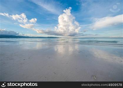 Sky above beach at Boracay, Philippines