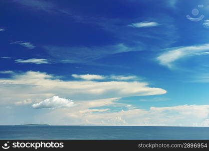 Sky above sea at Bohol, Philippines