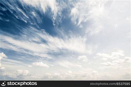 Sky and clouds atmosphere background. Sky and clouds atmosphere background. Blue colors. Sky and clouds atmosphere background