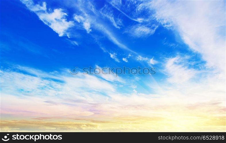 Sky and clouds beautiful summer nature background. Sky and clouds beautiful summer. Sky and clouds beautiful summer