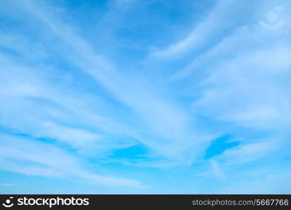 Sky and clouds can be used for background