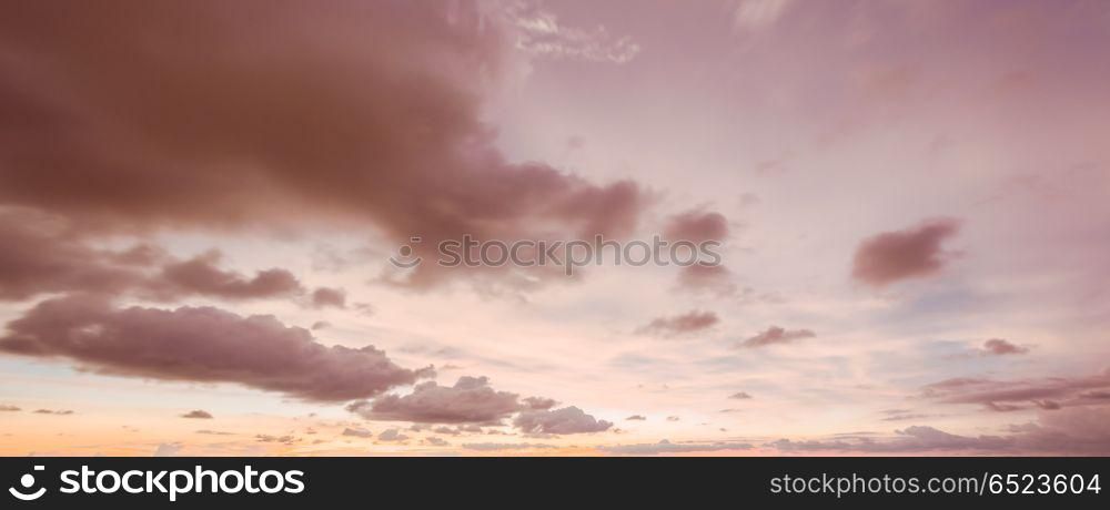 Sky and clouds evening. Sky and clouds evening. Tropical long exposure background. Sky and clouds evening
