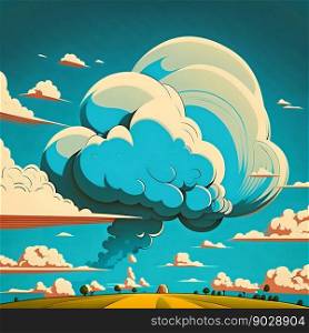 Sky and clouds. Generative AI. High quality illustration. Sky and clouds. Generative AI