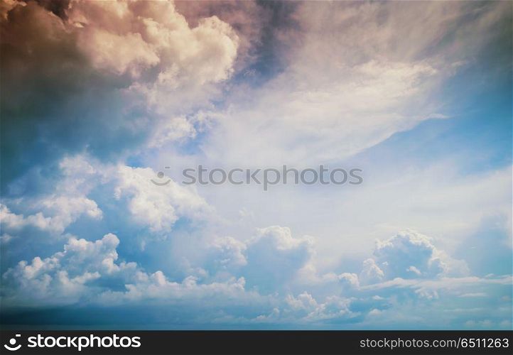 Sky and clouds. Sky and clouds summer panorama image landscape. Sky and clouds