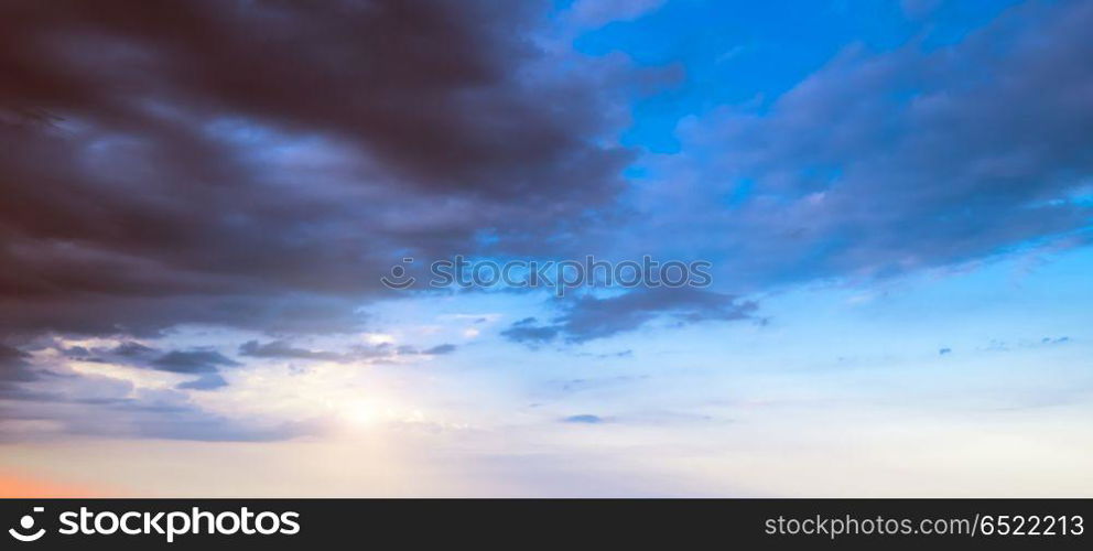 Sky and clouds. Sky and clouds summer panorama outdoor panorama. Sky and clouds