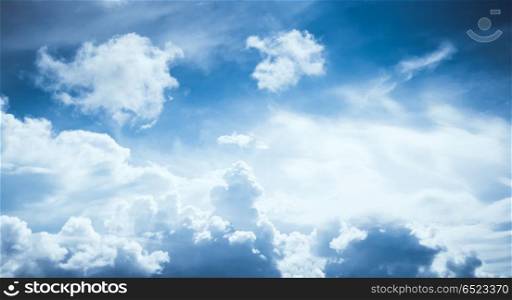 Sky and clouds. Summer sky and clouds. Nature background landscape. Sky and clouds