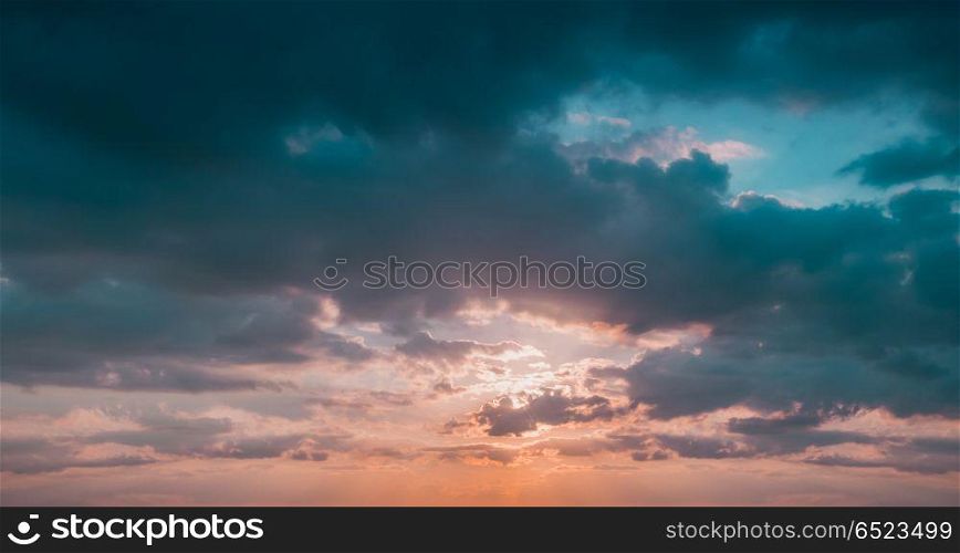 Sky and clouds. Summer sky and clouds. Nature outdoor background. Sky and clouds
