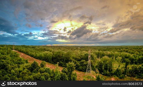 sky and clouds sunset landscape over york south carolina