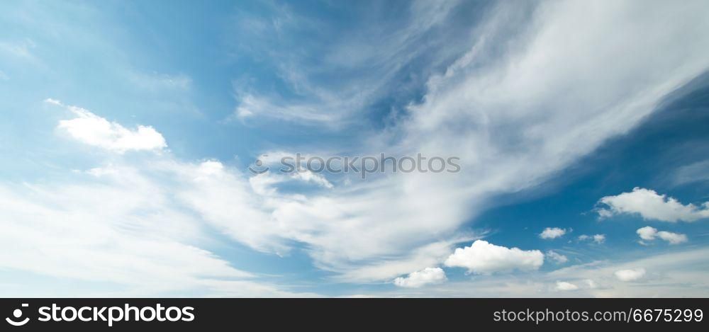 Sky and clouds tropical panorama. Sky and clouds tropical panorama. Nature background. Sky and clouds tropical panorama