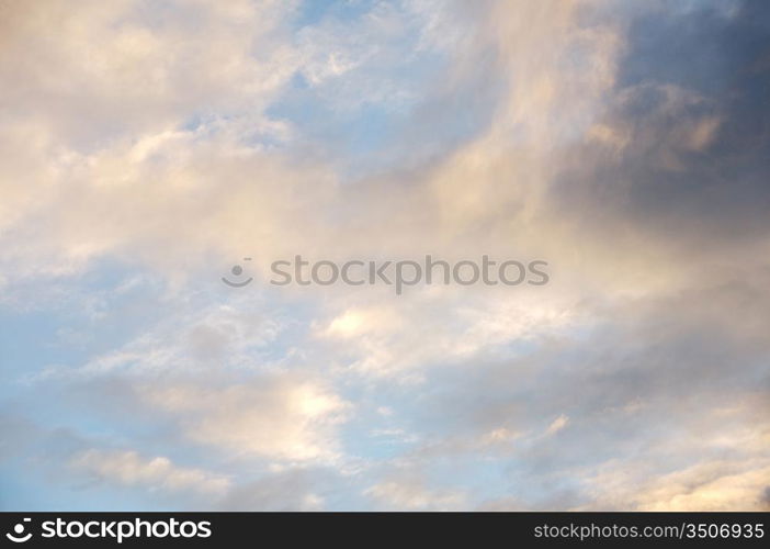 sky and clouds when the day is beginning