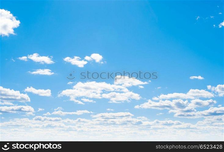 Sky atmosphere clear clouds. Summer sky and clouds. Nature outdoor background