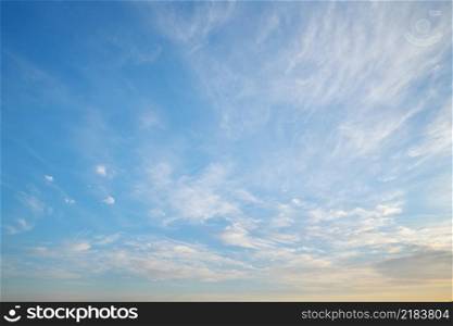 Sky background at sunset. Nature composition.