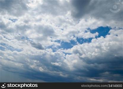 sky background. blue and white