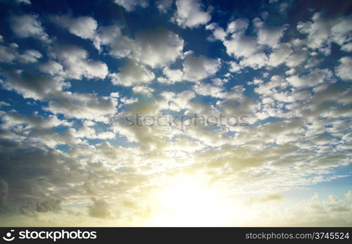 Sky background on sunrise. Nature composition.