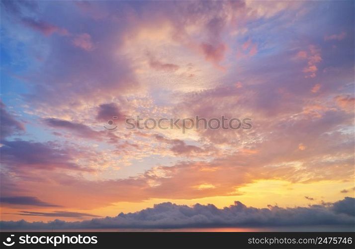 Sky background on sunset. Nature abstract composition