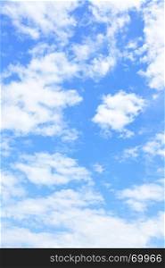 Sky background - only clouds in the blue sky (vertical)