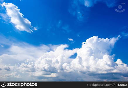 sky background with a tiny clouds