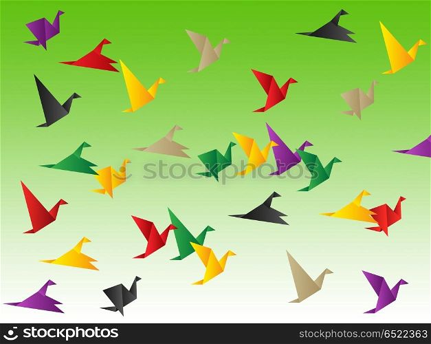 Sky Birds Indicating Get Away And Wildlife