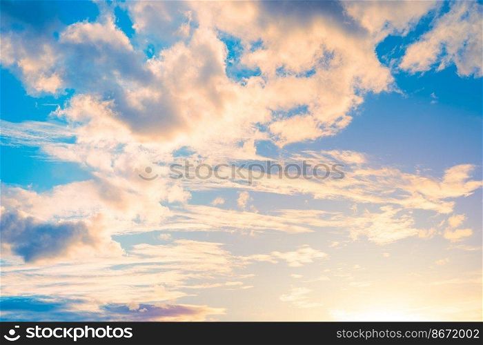 sky cloud sunrise new day beautiful nature for background, future heaven or tomorrow concept.