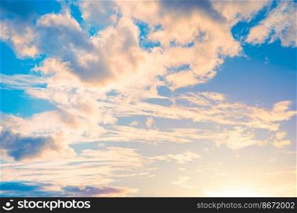 sky cloud sunrise new day beautiful nature for background, future heaven or tomorrow concept.