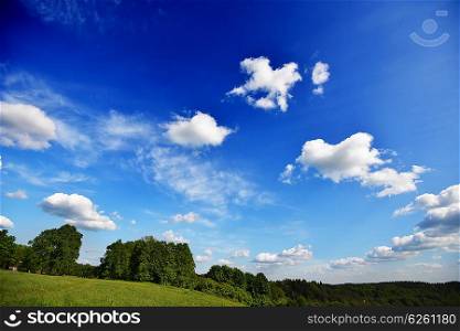 sky , clouds and field. summer landscape