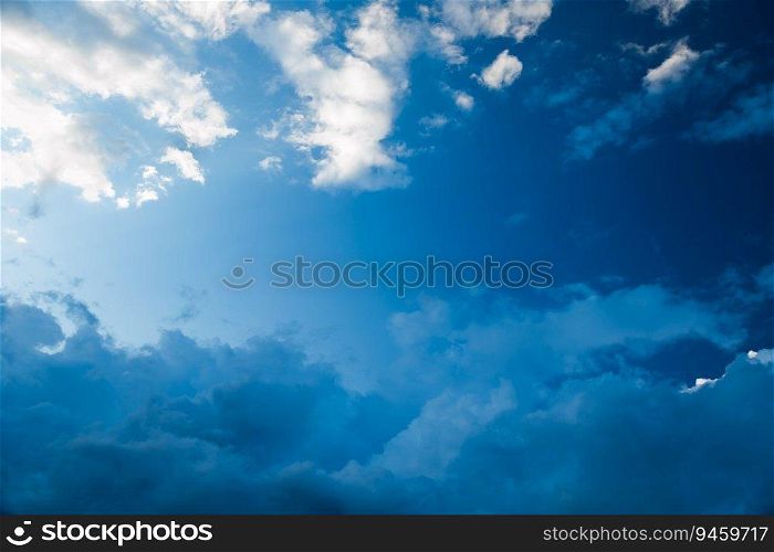 Sky clouds. Blue sky and white clouds background