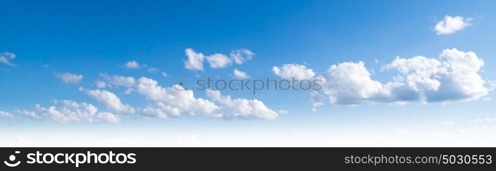 Sky clouds summer panorama background. Sky clouds summer panorama